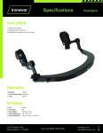 Visor bracket for faceshields that fits Ironwear Raptor safety helmets - 3975 & 3976
